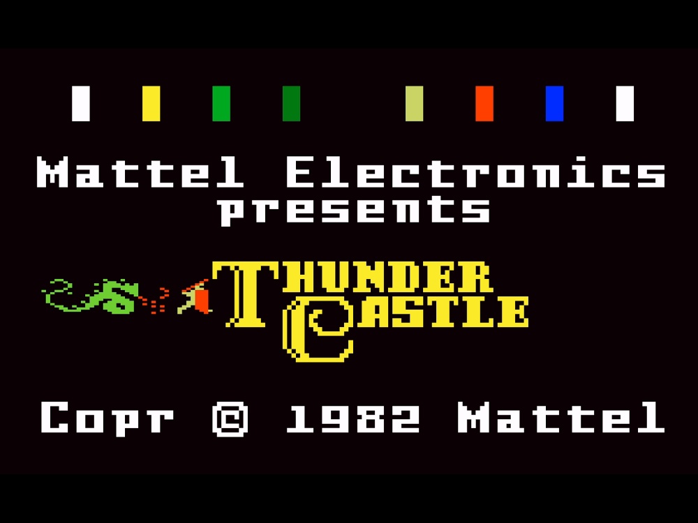 Title Screen of Thunder Castle for Intellivision